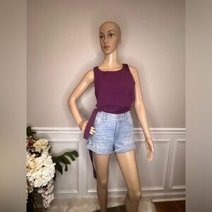 NWOT Nastygal cropped tie up shirt